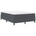 Cama Box Spring con Colchón Gris Oscuro 160x200 cm Tejido de corduroy