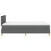 Cama Box Spring  con Colchón Gris Oscuro 120x200 cm Tela