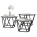 Mesas Laterales  3 pcs Gris Sonoma Madera Elaborada