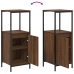 Conjunto de Muebles de Baño de 5 Piezas de  en Madera de Roble Marrón