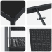 Set de 3 Negro Ratán PE y acero recubierto de polvo 54x62.5x89 cm