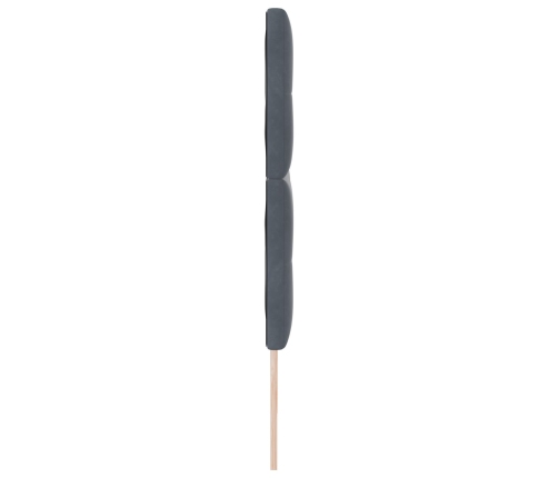 Cabecera  con botones acolchados en gris oscuro de 180 cm de terciopelo