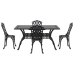 Set de 3 Negro Aluminio Fundido Grande