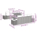 Conjunto de Sofá de Jardín  Conjunto de 7 Beige, Gris, Marrón