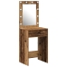 Mesa de tocador  con luces LED Madera antigua 50x41x135 cm
