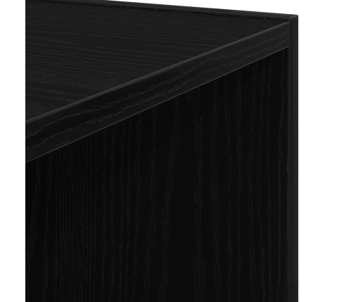 Gabinete Esquinero  Negro Roble 33x33x67 cm Madera Elaborada