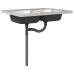 Gabinete de cocina  ""Lucca"" con doble lavabo en madera de roble artesanal