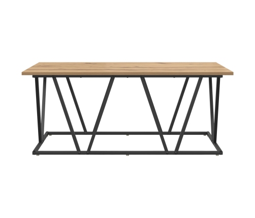 Mesa de café  Artisan de roble 100x50x40 cm, de madera de ingeniería y metal