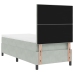 Cama Box Spring  con Colchón y Luz LED Gris Claro 90x200 cm Terciopelo