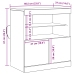 Sideboard  con luces LED Madera vieja 60x37x67 cm