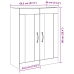Armario de pared  con puertas de vidrio Madera antigua 69,5x34x90 cm