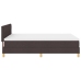 Cama con canapé y colchón LED marrón oscura 140x190 cm tela