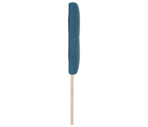Cabecero de  con botones, tapizado en terciopelo azul oscuro, 180 cm