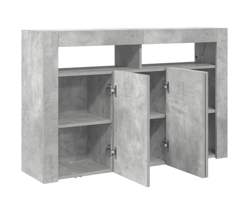 Aparador  Gris Cemento Madera de Ingeniería 116 x 30 x 75 cm