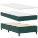 Cama Box Spring  con colchón Verde Oscuro 100x200 cm Terciopelo