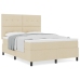 Cama con Somier y Colchón Crema 140x200 cm Tela