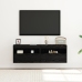 Gabinetes de pared para TV  con luces LED 2 pcs Roble Negro 60x30x40 cm