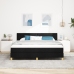 Cama Box Spring  con Colchón Negra 180x200 cm Tela