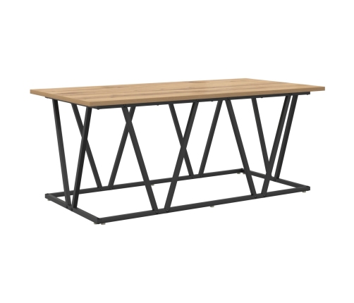 Mesa de café  Artisan de roble 100x50x40 cm, de madera de ingeniería y metal