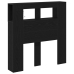 Cabecera de Almacenamiento  con Luces LED Roble Negro 100x18,5x103,5 cm