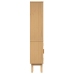 gabinete de baño  marrón 35x30x159 cm de madera maciza de pino