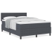 Cama con Base con Colchón Gris Oscuro 140x200 cm Tela de Pana
