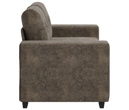 Sofá Loveseat  Gris Oscuro de 120 cm en Cuero Sintético
