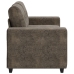Sofá Loveseat  Gris Oscuro de 120 cm en Cuero Sintético