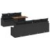 Set de Sofá de Jardín  Set de 8 Negro Poliratán