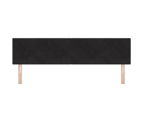 Cabecero Button Tufted Negro 180 cm de Terciopelo