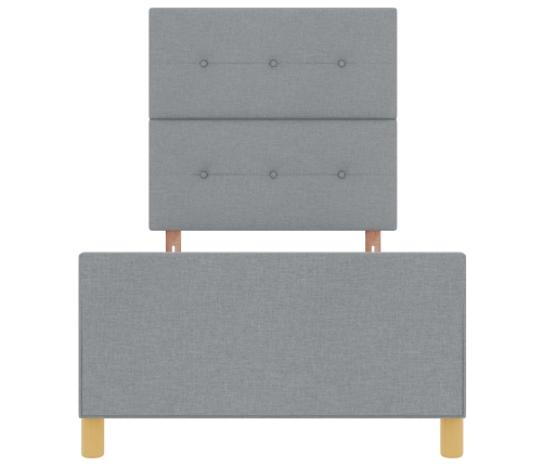 Cama  Gris Claro 100x200 cm con Estructura de Tela