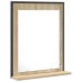 Espejo de baño  con estante de roble sonoma 50x12x60 cm de madera elaborada