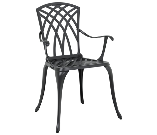 Set de 4 Negro Aluminio Fundido Grande Inlays Decorativos