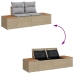 Conjunto de Sofá de Jardín  6 Piezas Beige Ratán Poliéster