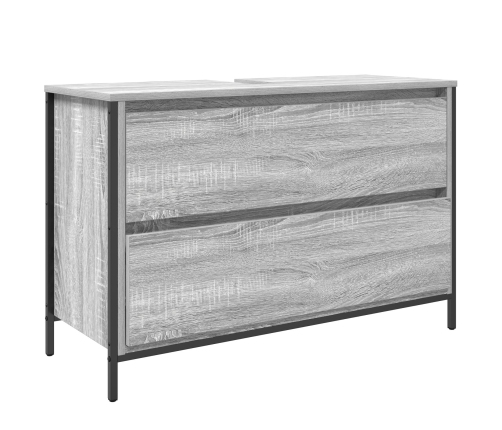 Conjunto de Muebles de Baño de 3 Piezas  Gris Sonoma de Madera Elaborada