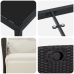 Set de Comedor de Jardín  de 3 Piezas Negro Ratán Poliéster