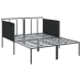 Tumbona  con cojines para 2 personas Anthracite 115x153x69,5 cm Acero