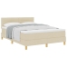 Cama con Box Spring y Colchón Crema 140x190 cm Tela