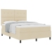 Cama con Somier y Colchón Crema 140x200 cm Tela