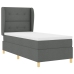 Colchón de Cama con Resortes Gris Oscuro 100x200 cm Tela