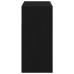 Sideboard  con luces LED en negro y roble, 80x35x75 cm, de madera