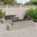 Conjunto de Sofás de Jardín de 8 Piezas con Cojines Rattan Gris Natural