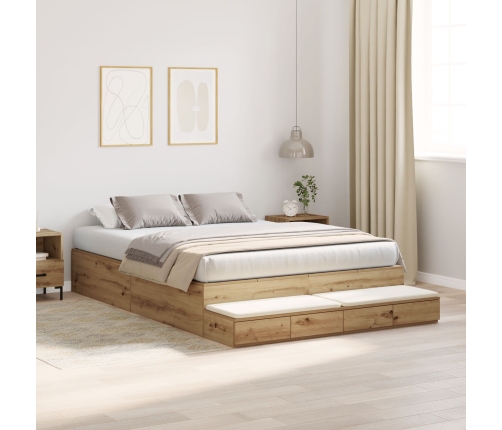 Cama de Almacenamiento  Marrón Madera elaborada 140 x 190 x 31.5 cm