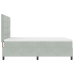 Cama Box Spring  con Colchón Gris Claro 140x190 cm Aterciopelado