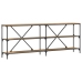 Mesa Consola  Roble Artesano 200x30x75 cm Madera Ingenierizada y Acero