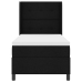 Cama Box Spring  con Colchón y LED Negro 90x200 cm Tela