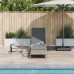 Tumbona Gris claro Ratán PE 157 x 55 x 92 cm Plegable Tumbona