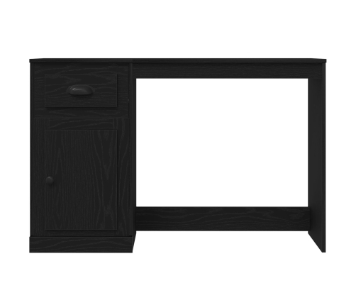 Escritorio  con almacenamiento roble negro 50x115x75 cm madera aglomerada