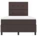 Cama con Base Resorte  con Colchón Marrón Oscuro 120x200 cm Tela