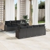 Set de Sofá de Jardín de 9 Piezas con Cojines Ratán Negro